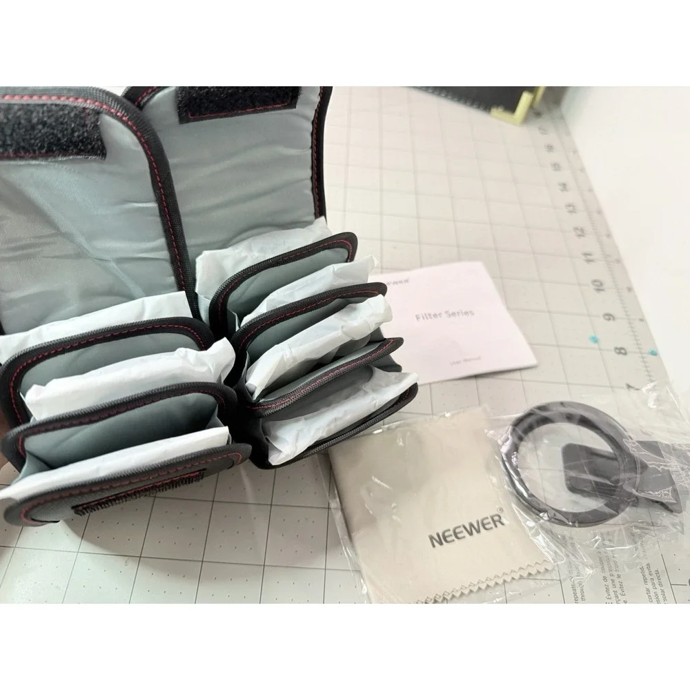 Neewer Camera Lens Filter Kit Graduated Color ND UV CPL Pouches Adapter Ring